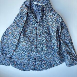 Janie and Jack Floral Button-Down Shirt – 18–24M 100% Cotton